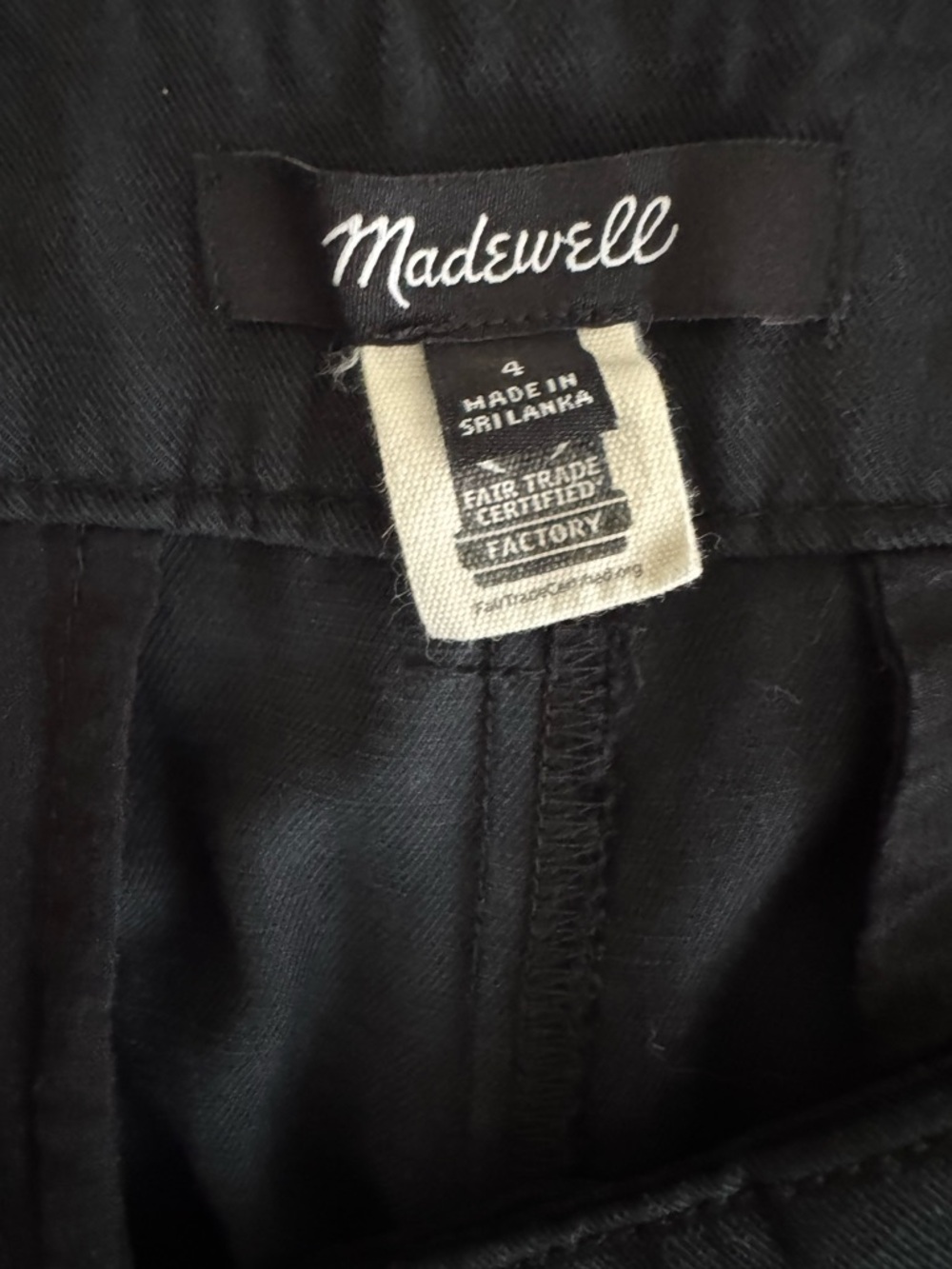 Madewell The Harlow Wide-Leg Pant in Drapey Twill Black 4 - Picture 8 of 11